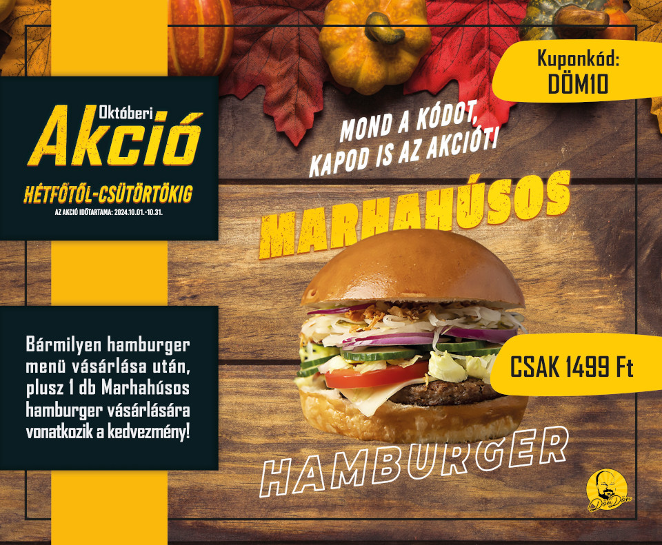 Október hamburger akció